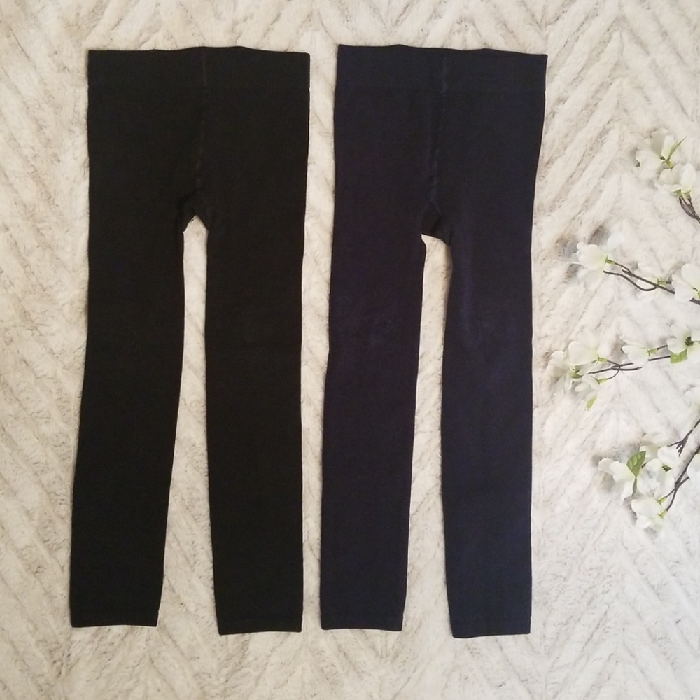 2 Pairs Girls Footless Tights/Leggings